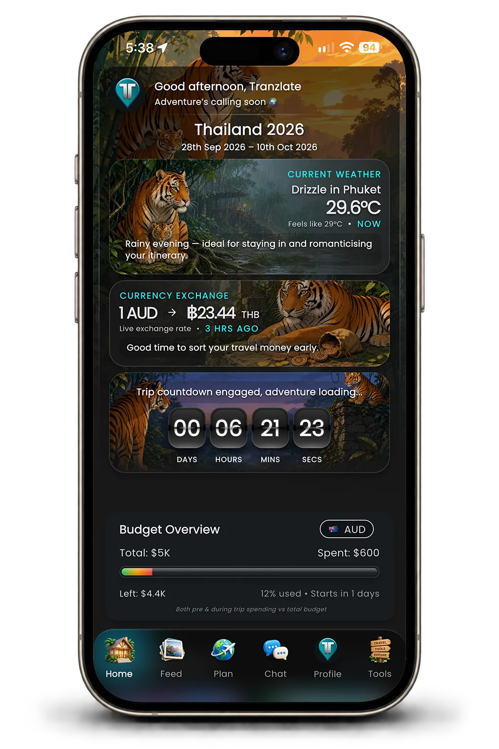 Home screen