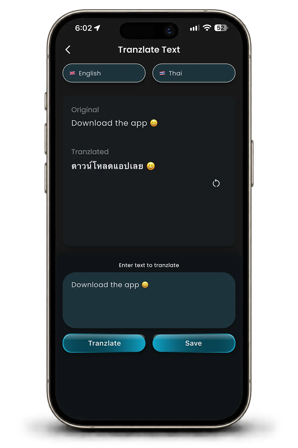 Translation screen